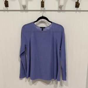 Eileen Fisher Lilac 100% Organic Linen and Cotton top size M